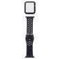 Silicone Replacement Strap Watchband + Protective Case with Screen Protector Set For Apple Watch Series