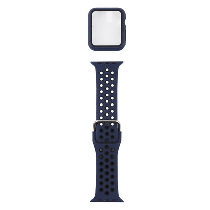 Silicone Replacement Strap Watchband + Protective Case with Screen Protector Set For Apple Watch Series