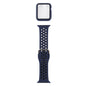Silicone Replacement Strap Watchband + Protective Case with Screen Protector Set For Apple Watch Series