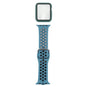 Silicone Replacement Strap Watchband + Protective Case with Screen Protector Set For Apple Watch Series