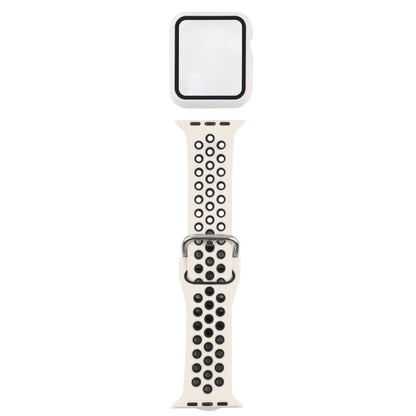 Silicone Replacement Strap Watchband + Protective Case with Screen Protector Set For Apple Watch Series