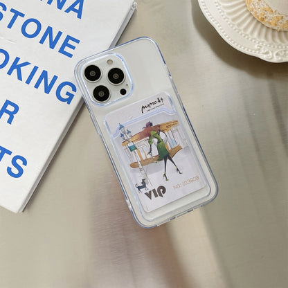 Transparent Card Slot Shockproof TPU Protective Case, For iPhone 13 mini, For iPhone 13 Pro, For iPhone 13 Pro Max