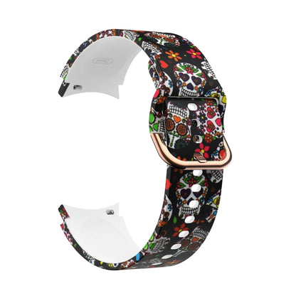 For Samsung Galaxy Watch4 / Watch4 Classic Silicone Printing Replacement Strap Watchband