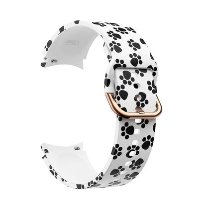 For Samsung Galaxy Watch4 / Watch4 Classic Silicone Printing Replacement Strap Watchband