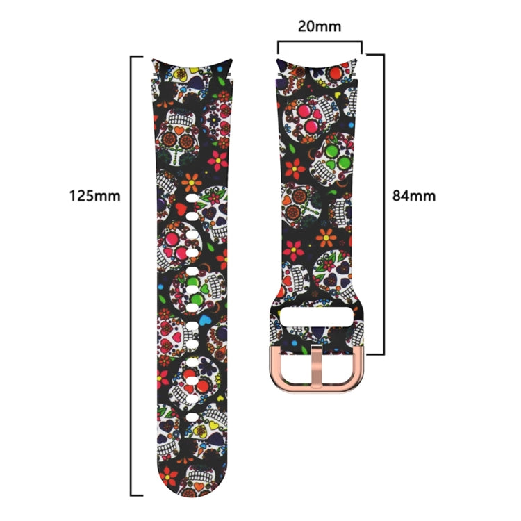 For Samsung Galaxy Watch4 / Watch4 Classic Silicone Printing Replacement Strap Watchband