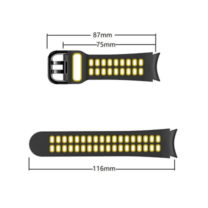 Double-row Hole Two-color Silicone Replacement Strap Watchband