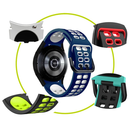 Double-row Hole Two-color Silicone Replacement Strap Watchband