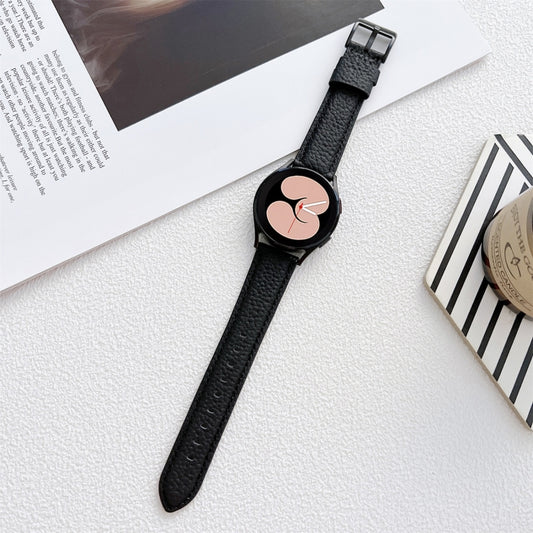 Lychee Texture Leather Strap Watchband