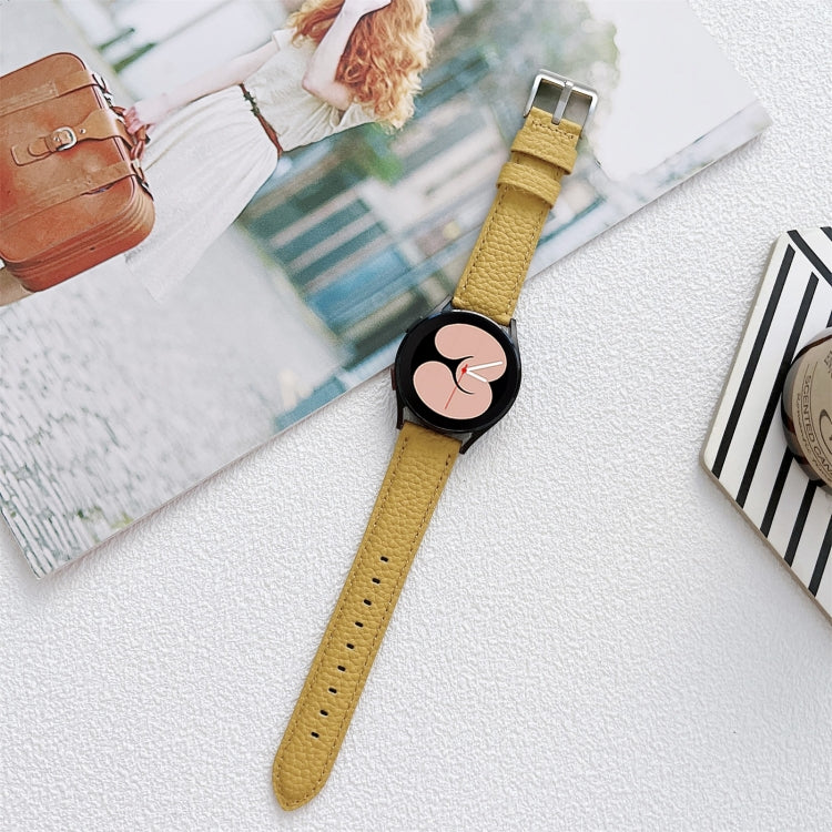 Lychee Texture Leather Strap Watchband