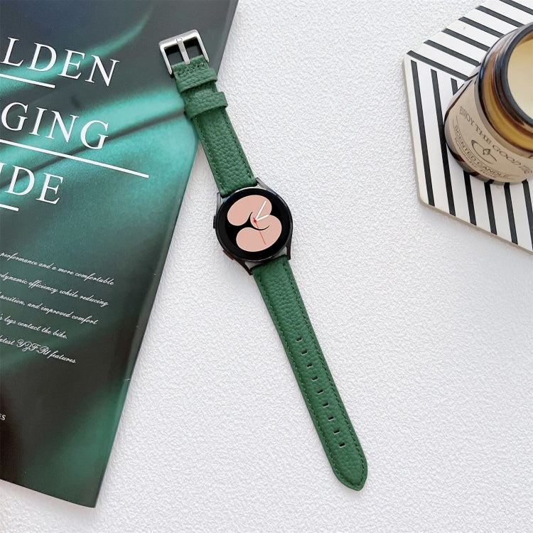 Lychee Texture Leather Strap Watchband