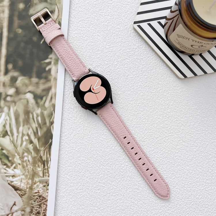 Lychee Texture Leather Strap Watchband
