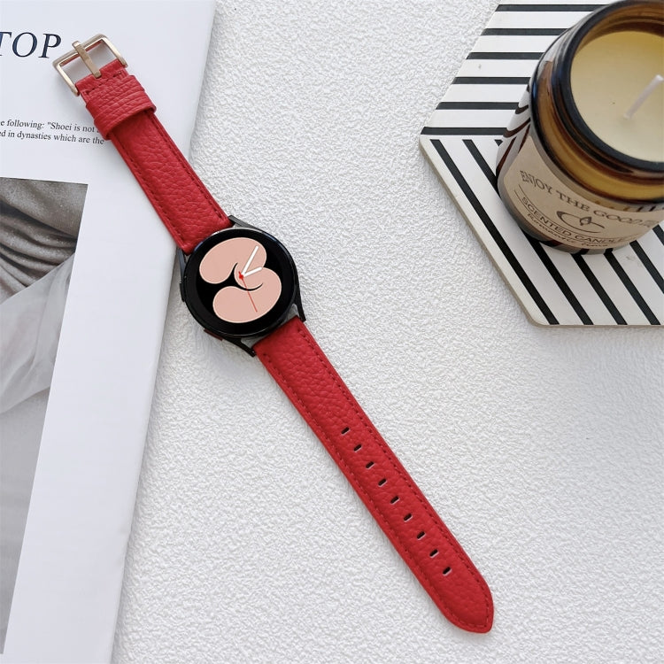 Lychee Texture Leather Strap Watchband