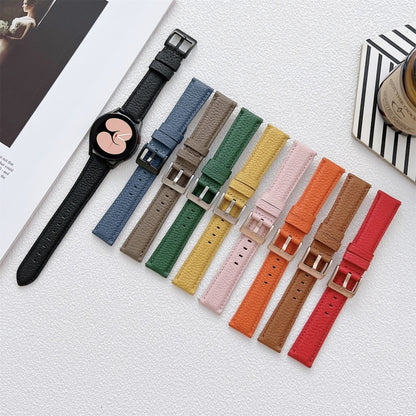 Lychee Texture Leather Strap Watchband