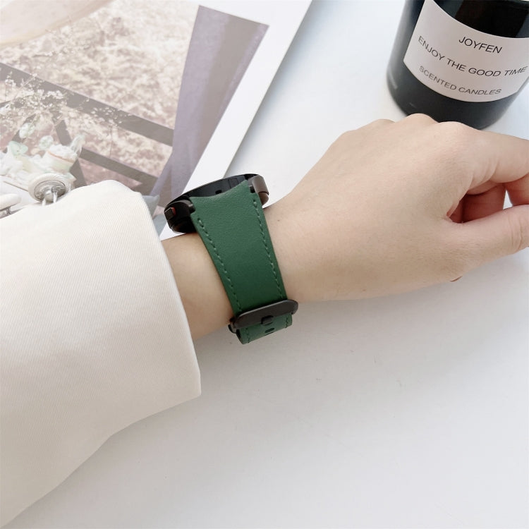 Double-sided Leather Strap Watchband