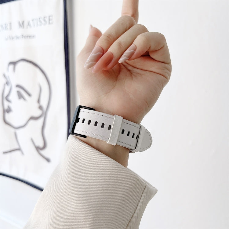 Double-sided Leather Strap Watchband