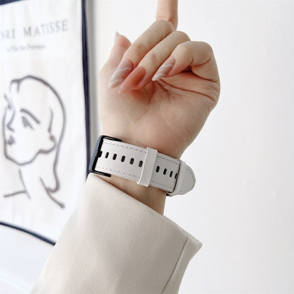 Double-sided Leather Strap Watchband