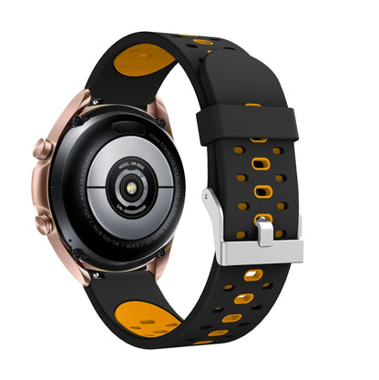 Three Row Holes Silicone Watchband