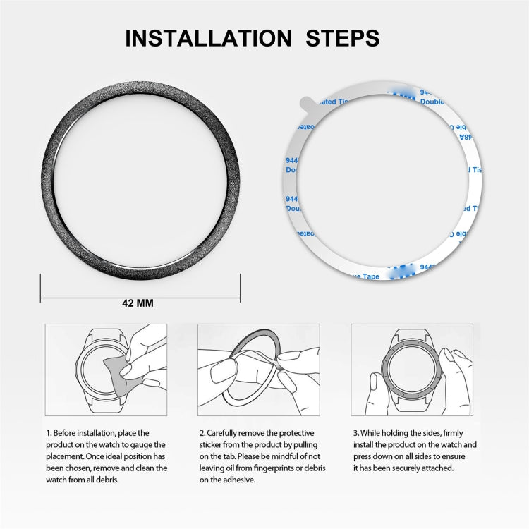 Glitter Powder Stainless Steel Bezel Ring
