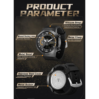 NORTH EDGE HORNET Dual Digital Alarm Clock Timing Men Luminous Sports Watch