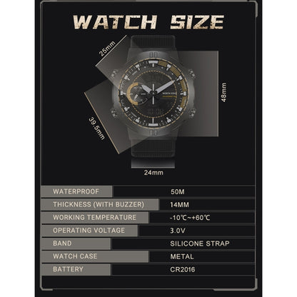 NORTH EDGE HORNET Dual Digital Alarm Clock Timing Men Luminous Sports Watch