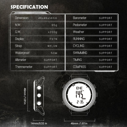 NORTH EDGE APACHE-46 Outdoor Waterproof Men Multifunction Digital Smart Sports Watch