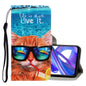 3D Colored Drawing Horizontal Flip PU Leather Case with Holder & Card Slots & Wallet