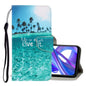 3D Colored Drawing Horizontal Flip PU Leather Case with Holder & Card Slots & Wallet