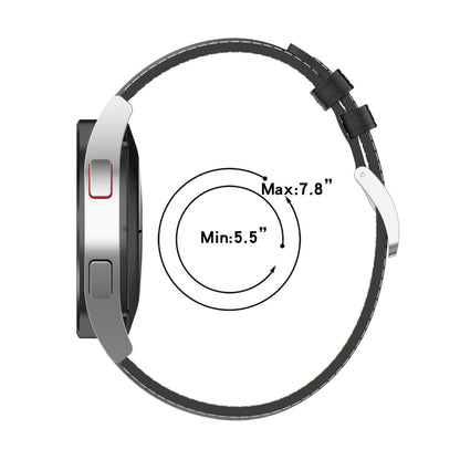 20mm Genuine Leather Watch Strap for Samsung Galaxy Watch4/Watch3 41mm/Active2/Huawei/Gaming Watch etc.