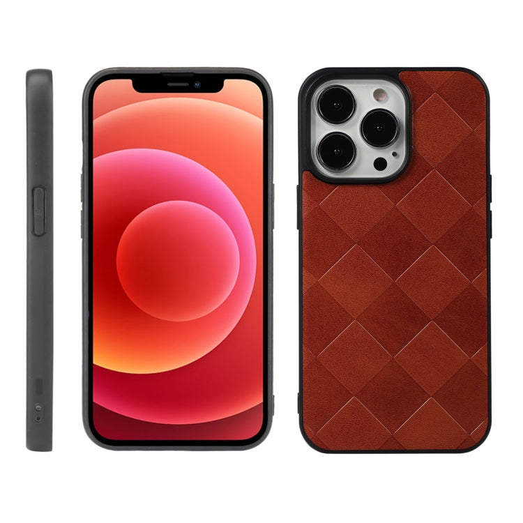 Weave Plaid PU Phone Case, For iPhone 13 mini, For iPhone 12 mini, For iPhone 12 / 12 Pro, For iPhone 12 Pro Max