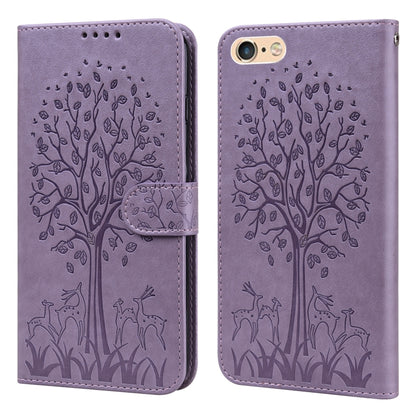 Tree & Deer Pattern Pressed Printing Horizontal Flip Leather Phone Case, For iPhone XS Max, For iPhone 7 / 8 / SE 2020 / SE 2022, For iPhone 11, For iPhone 11 Pro, For iPhone 11 Pro Max, For iPhone 12 / 12 Pro, For iPhone 12 Pro Max / 13 Pro Max�������...