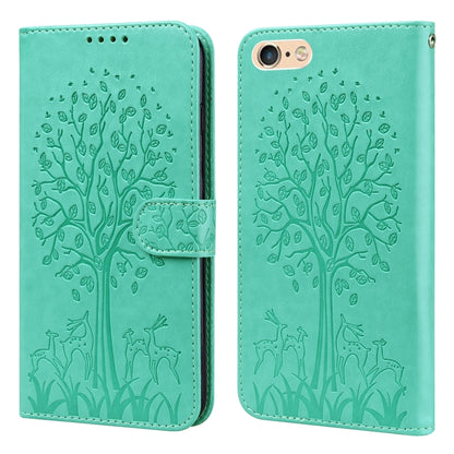 Tree & Deer Pattern Pressed Printing Horizontal Flip Leather Phone Case, For iPhone XS Max, For iPhone 7 / 8 / SE 2020 / SE 2022, For iPhone 11, For iPhone 11 Pro, For iPhone 11 Pro Max, For iPhone 12 / 12 Pro, For iPhone 12 Pro Max / 13 Pro Max�������...