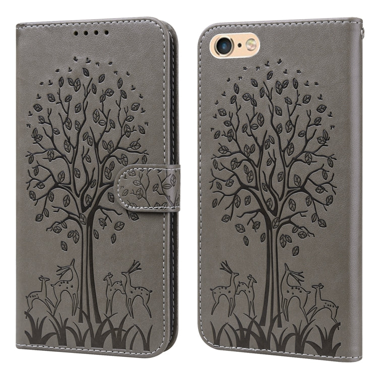Tree & Deer Pattern Pressed Printing Horizontal Flip Leather Phone Case, For iPhone XS Max, For iPhone 7 / 8 / SE 2020 / SE 2022, For iPhone 11, For iPhone 11 Pro, For iPhone 11 Pro Max, For iPhone 12 / 12 Pro, For iPhone 12 Pro Max / 13 Pro Max�������...