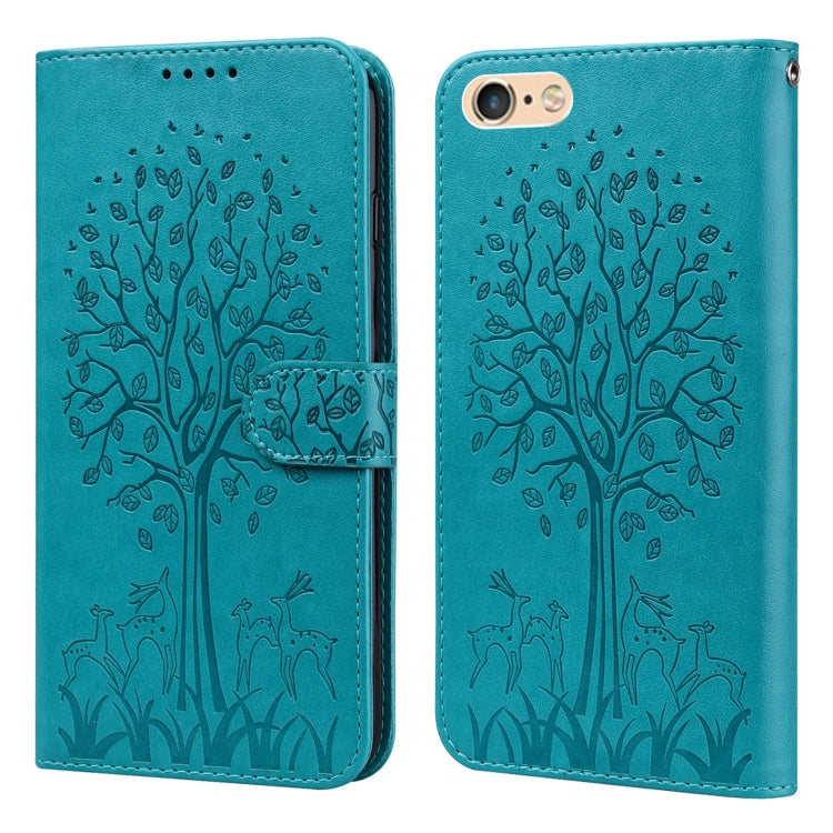 Tree & Deer Pattern Pressed Printing Horizontal Flip Leather Phone Case, For iPhone XS Max, For iPhone 7 / 8 / SE 2020 / SE 2022, For iPhone 11, For iPhone 11 Pro, For iPhone 11 Pro Max, For iPhone 12 / 12 Pro, For iPhone 12 Pro Max / 13 Pro Max�������...