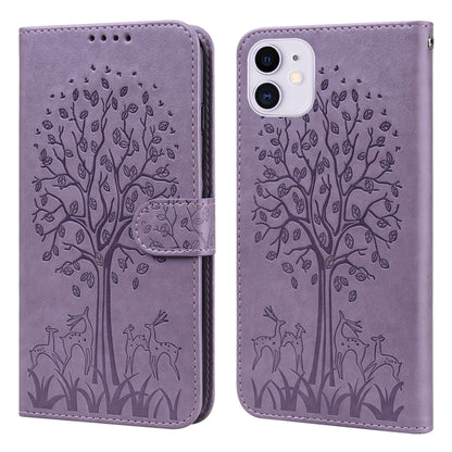 Tree & Deer Pattern Pressed Printing Horizontal Flip Leather Phone Case, For iPhone XS Max, For iPhone 7 / 8 / SE 2020 / SE 2022, For iPhone 11, For iPhone 11 Pro, For iPhone 11 Pro Max, For iPhone 12 / 12 Pro, For iPhone 12 Pro Max / 13 Pro Max�������...