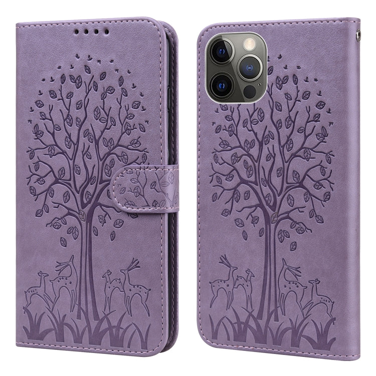 Tree & Deer Pattern Pressed Printing Horizontal Flip Leather Phone Case, For iPhone XS Max, For iPhone 7 / 8 / SE 2020 / SE 2022, For iPhone 11, For iPhone 11 Pro, For iPhone 11 Pro Max, For iPhone 12 / 12 Pro, For iPhone 12 Pro Max / 13 Pro Max�������...
