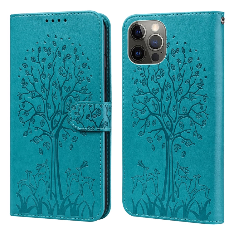 Tree & Deer Pattern Pressed Printing Horizontal Flip Leather Phone Case, For iPhone XS Max, For iPhone 7 / 8 / SE 2020 / SE 2022, For iPhone 11, For iPhone 11 Pro, For iPhone 11 Pro Max, For iPhone 12 / 12 Pro, For iPhone 12 Pro Max / 13 Pro Max�������...