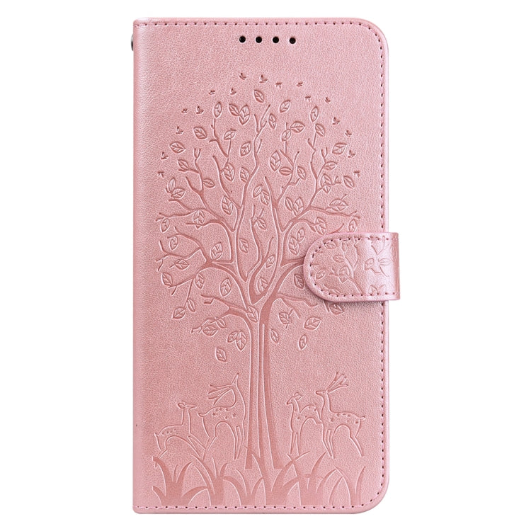 Tree & Deer Pattern Pressed Printing Horizontal Flip Leather Phone Case, For iPhone 13, For iPhone X / XS, For iPhone XR