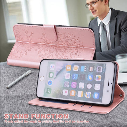 Tree & Deer Pattern Pressed Printing Horizontal Flip Leather Phone Case, For iPhone 13, For iPhone X / XS, For iPhone XR
