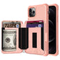 Zipper Wallet Card Bag PU Back Case, For iPhone 12 mini, For iPhone 12 / 12 Pro, For iPhone 12 Pro Max, For iPhone 11 Pro, For iPhone 11 Pro Max, For iPhone XR, For iPhone XS Max, For iPhone SE 2022 / SE 2020 / 7 / 8 / 6 / 6s���������������������������...