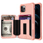 Zipper Wallet Card Bag PU Back Case, For iPhone 12 mini, For iPhone 12 / 12 Pro, For iPhone 12 Pro Max, For iPhone 11 Pro, For iPhone 11 Pro Max, For iPhone XR, For iPhone XS Max, For iPhone SE 2022 / SE 2020 / 7 / 8 / 6 / 6s���������������������������...
