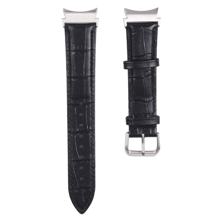 Slub Texture Leather Watch Band