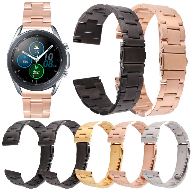 22mm Three-bead Steel Watch Band