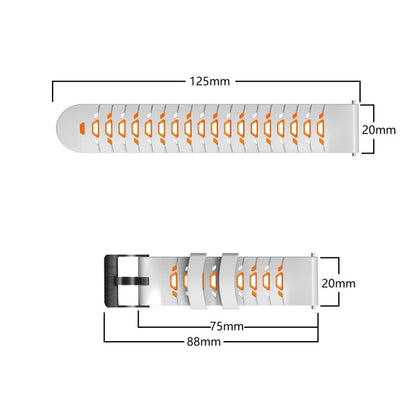 Trapezoidal Three-row Hole Silicone Watch Band