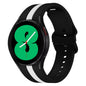 For Samsung Galaxy Watch4 40/44mm / Watch4 Classic 42/46mm Three Vertical Stripes Two-color Silicone Watch Band