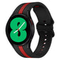 For Samsung Galaxy Watch4 40/44mm / Watch4 Classic 42/46mm Three Vertical Stripes Two-color Silicone Watch Band