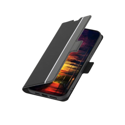 Twill Texture Side Button Leather Phone Case, For iPhone 13, For iPhone 13 Pro, For iPhone 13 Pro Max, For iPhone SE 2022 / SE 2020 / 8 /7