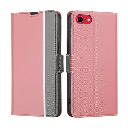 Twill Texture Side Button Leather Phone Case, For iPhone 13, For iPhone 13 Pro, For iPhone 13 Pro Max, For iPhone SE 2022 / SE 2020 / 8 /7