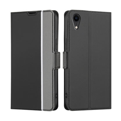 Twill Texture Side Button Leather Phone Case, For iPhone 12 / 12 Pro, For iPhone 12 Pro Max, For iPhone 11, For iPhone 11 Pro, For iPhone 11 Pro Max, For iPhone X / XS, For iPhone XR, For iPhone XS Max