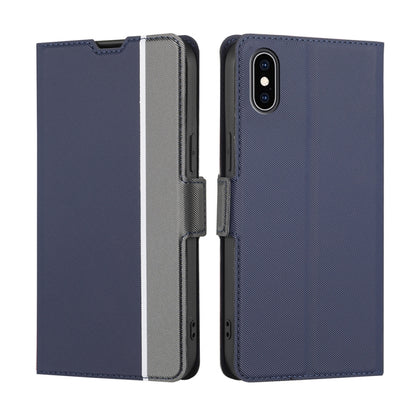 Twill Texture Side Button Leather Phone Case, For iPhone 12 / 12 Pro, For iPhone 12 Pro Max, For iPhone 11, For iPhone 11 Pro, For iPhone 11 Pro Max, For iPhone X / XS, For iPhone XR, For iPhone XS Max