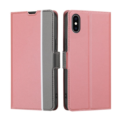 Twill Texture Side Button Leather Phone Case, For iPhone 12 / 12 Pro, For iPhone 12 Pro Max, For iPhone 11, For iPhone 11 Pro, For iPhone 11 Pro Max, For iPhone X / XS, For iPhone XR, For iPhone XS Max